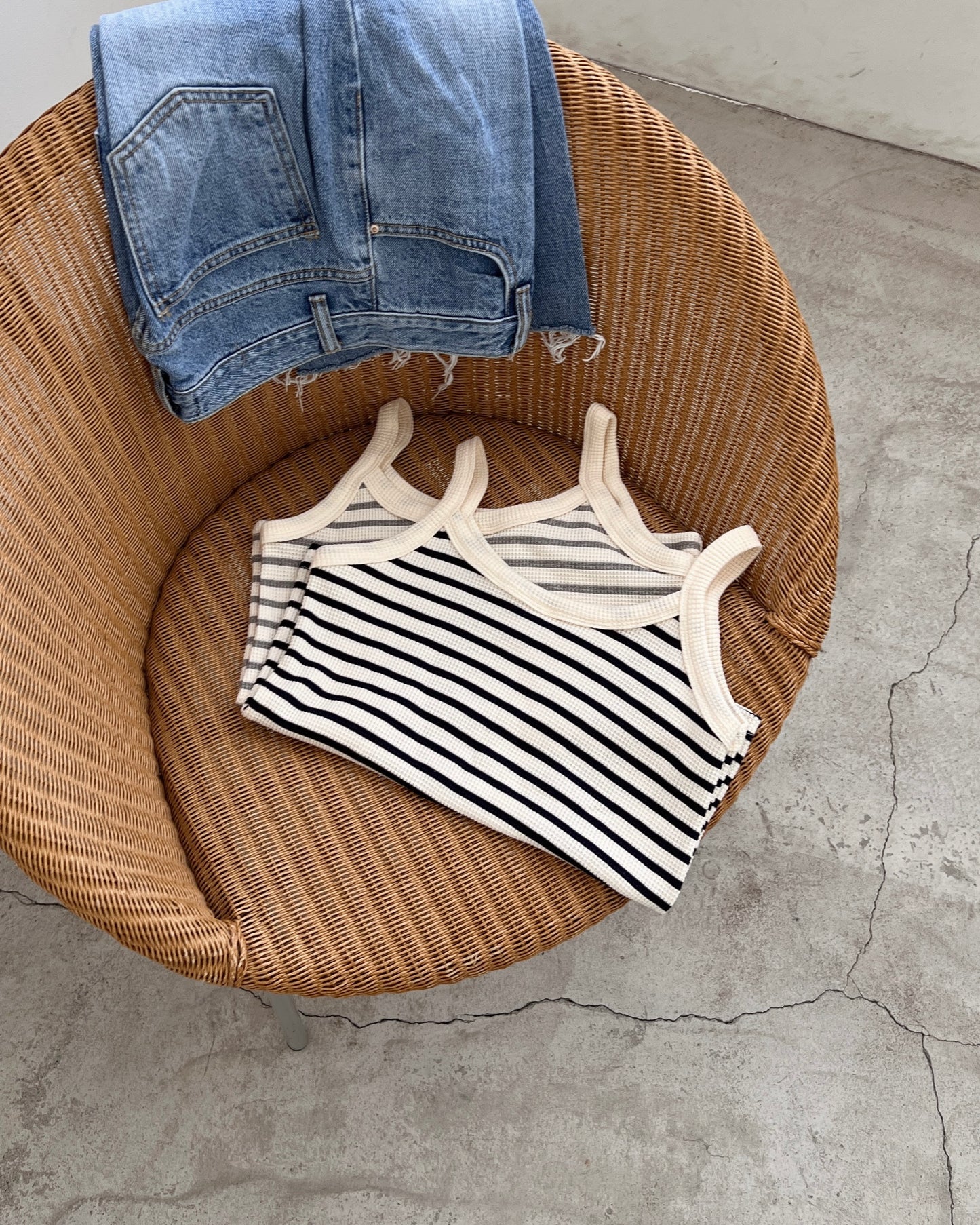 Basic Border Waffle Camisole