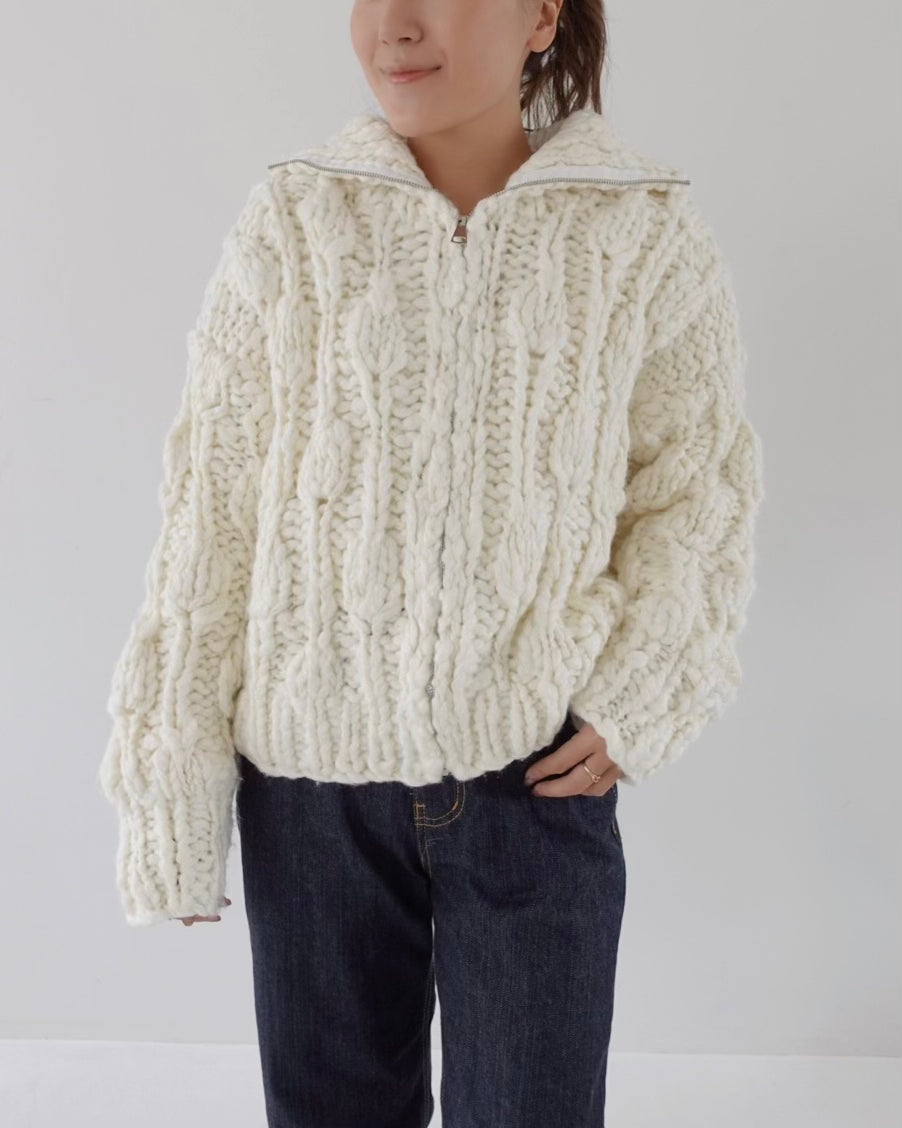 Handmade Zip Knit