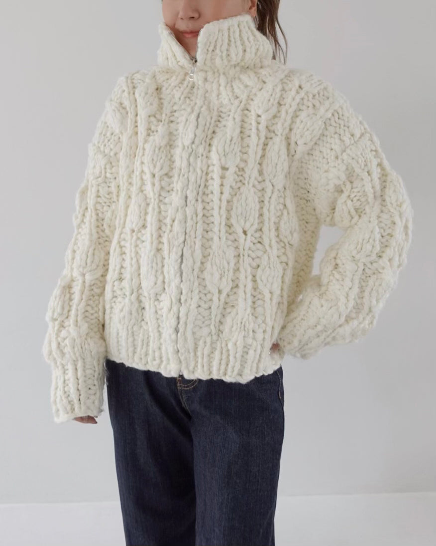 Handmade Zip Knit