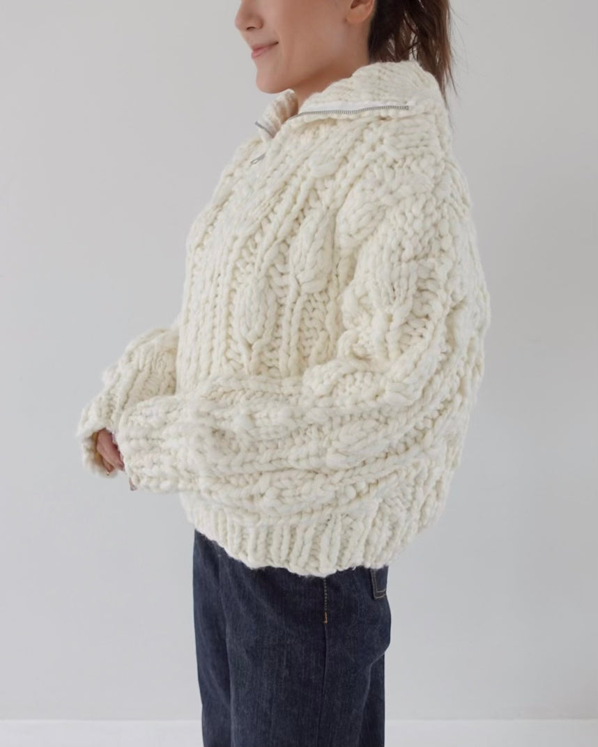 Handmade Zip Knit