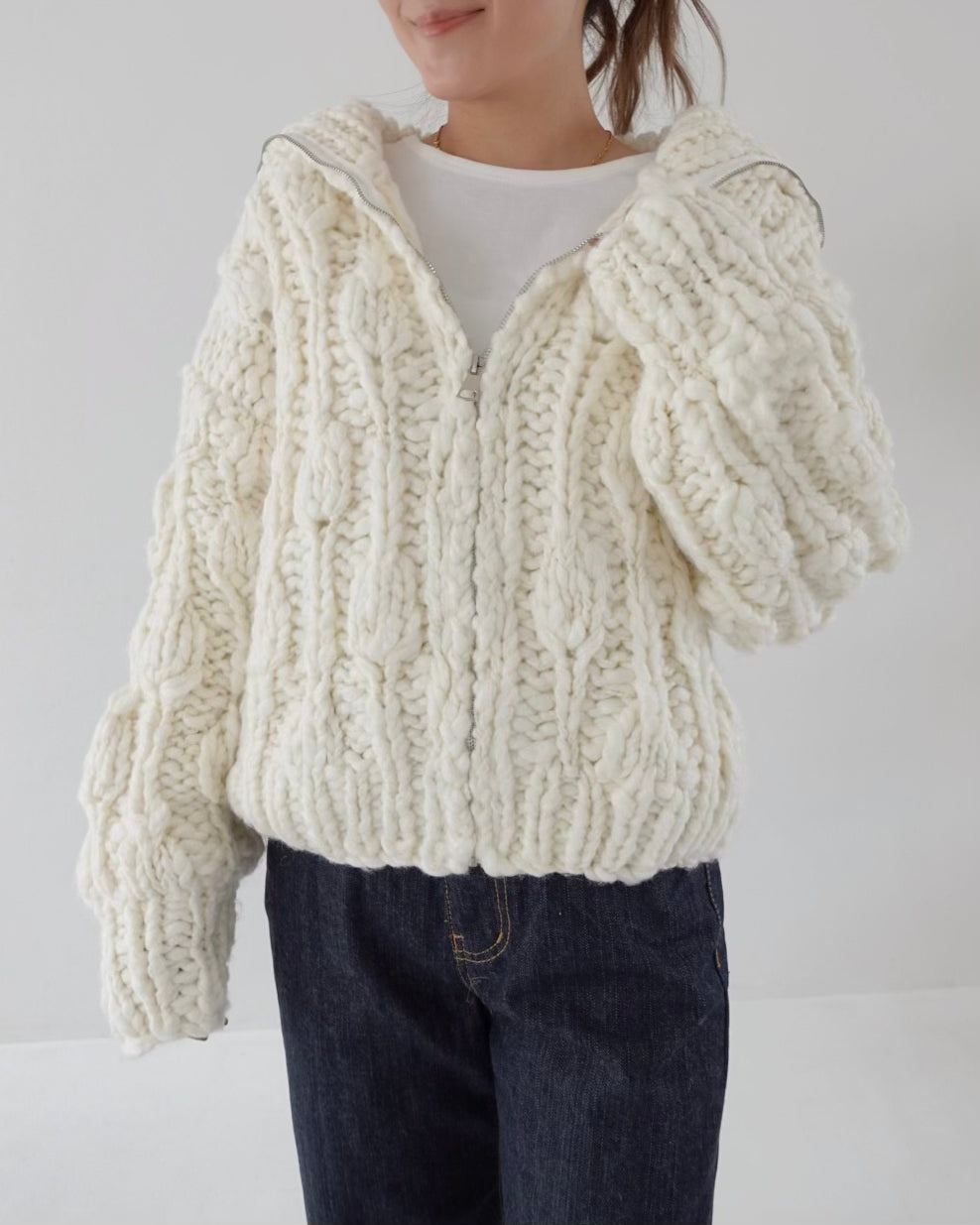 Handmade Zip Knit