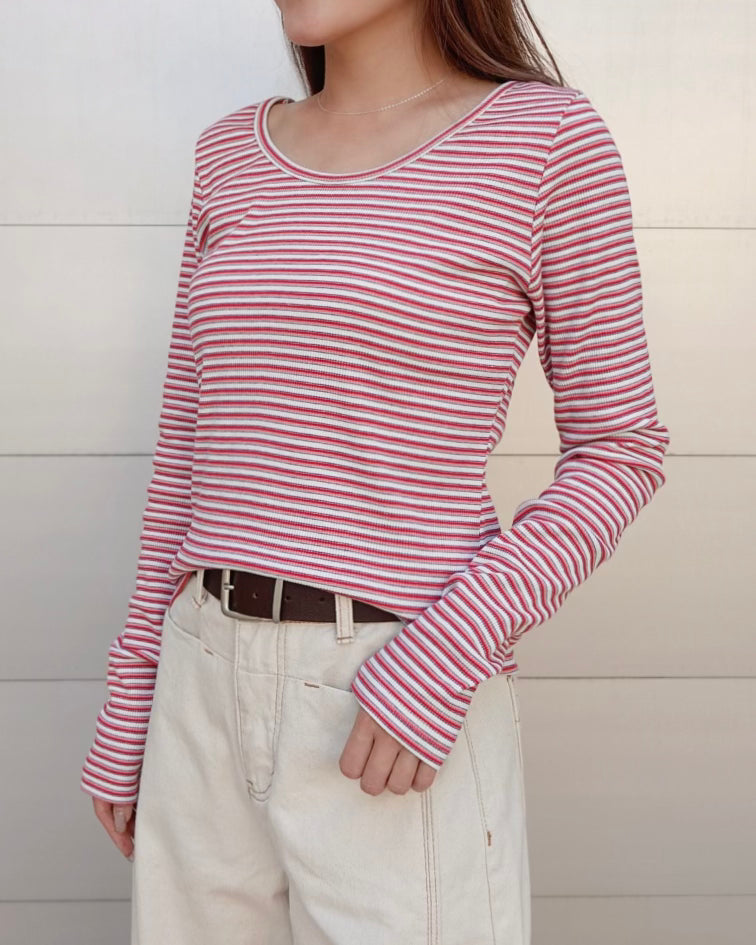 Color Border Longsleeve Tee
