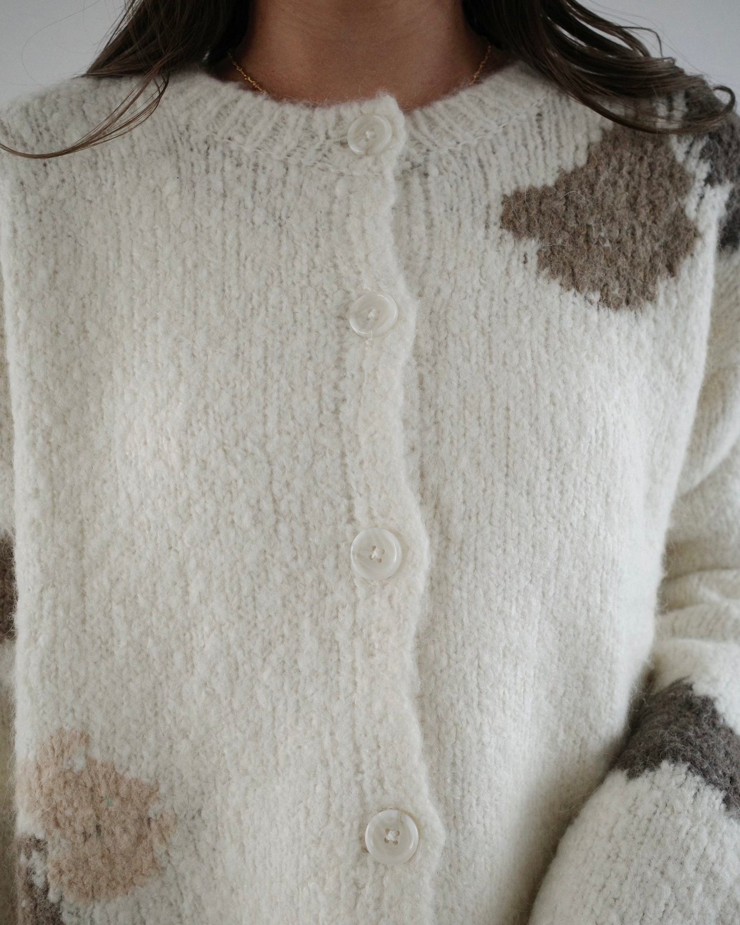 Wool Cow Cardigan