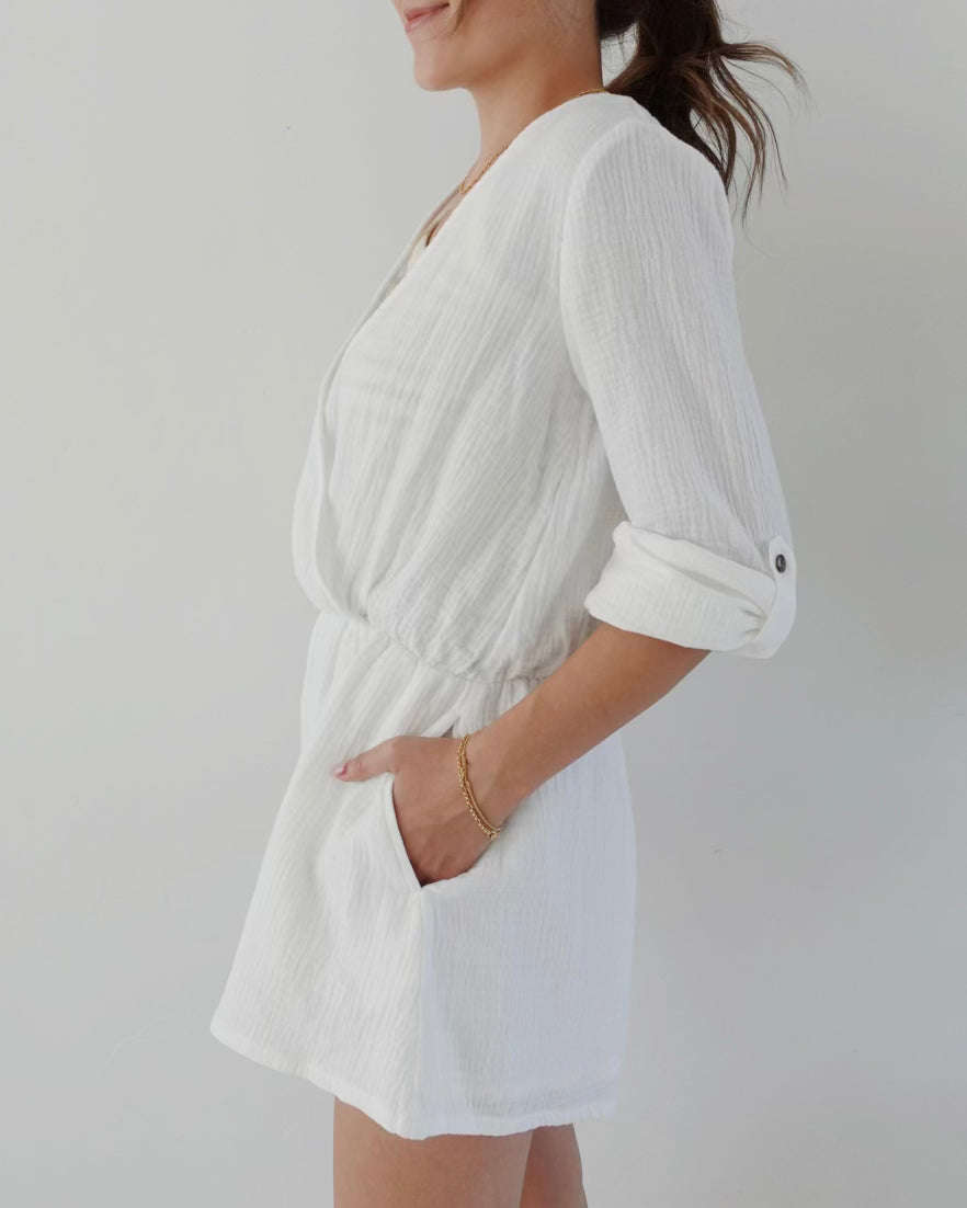 Cotton Gauze Rompers