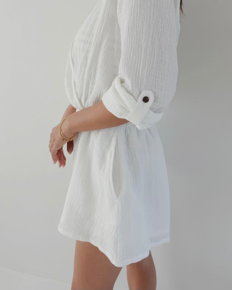 Cotton Gauze Rompers