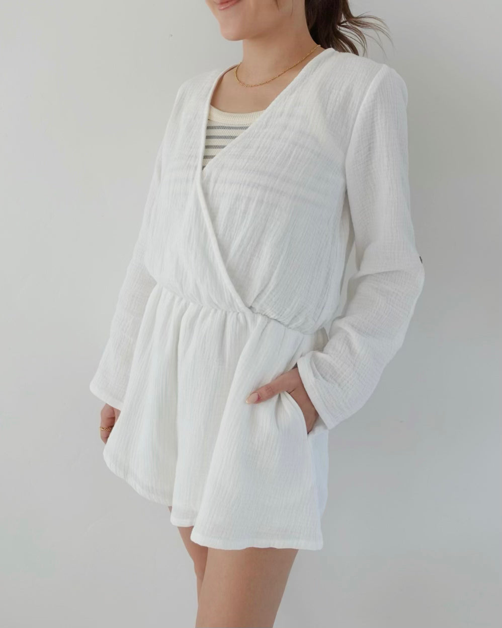 Cotton Gauze Rompers