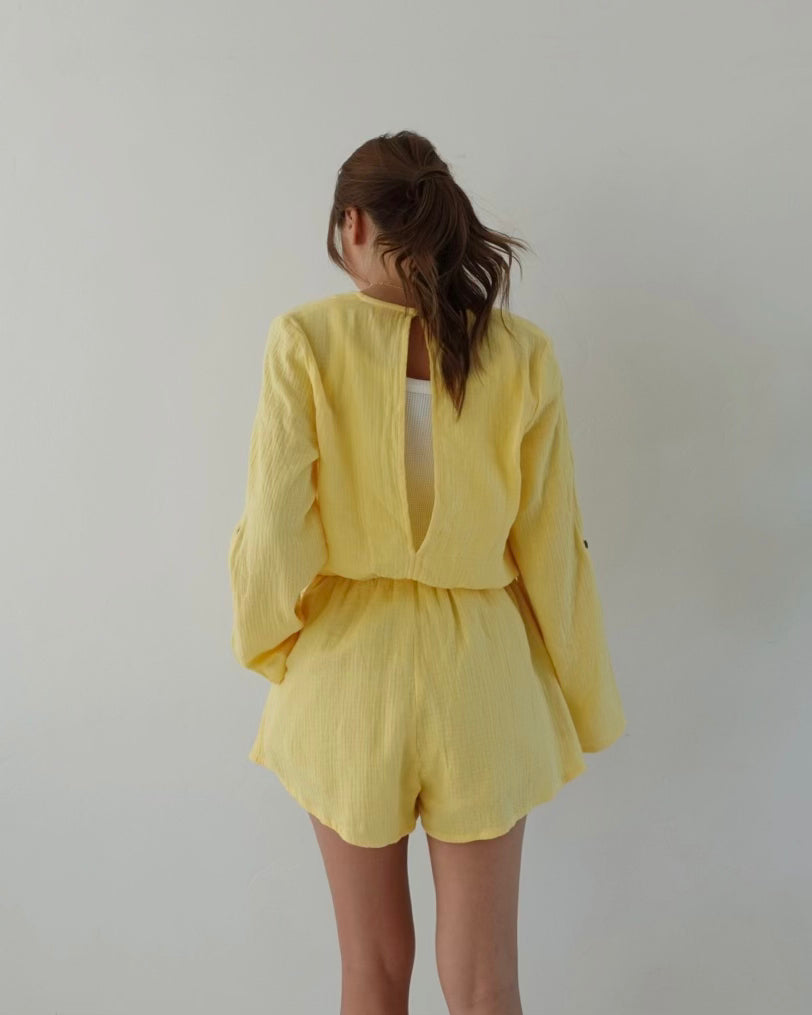 Cotton Gauze Rompers