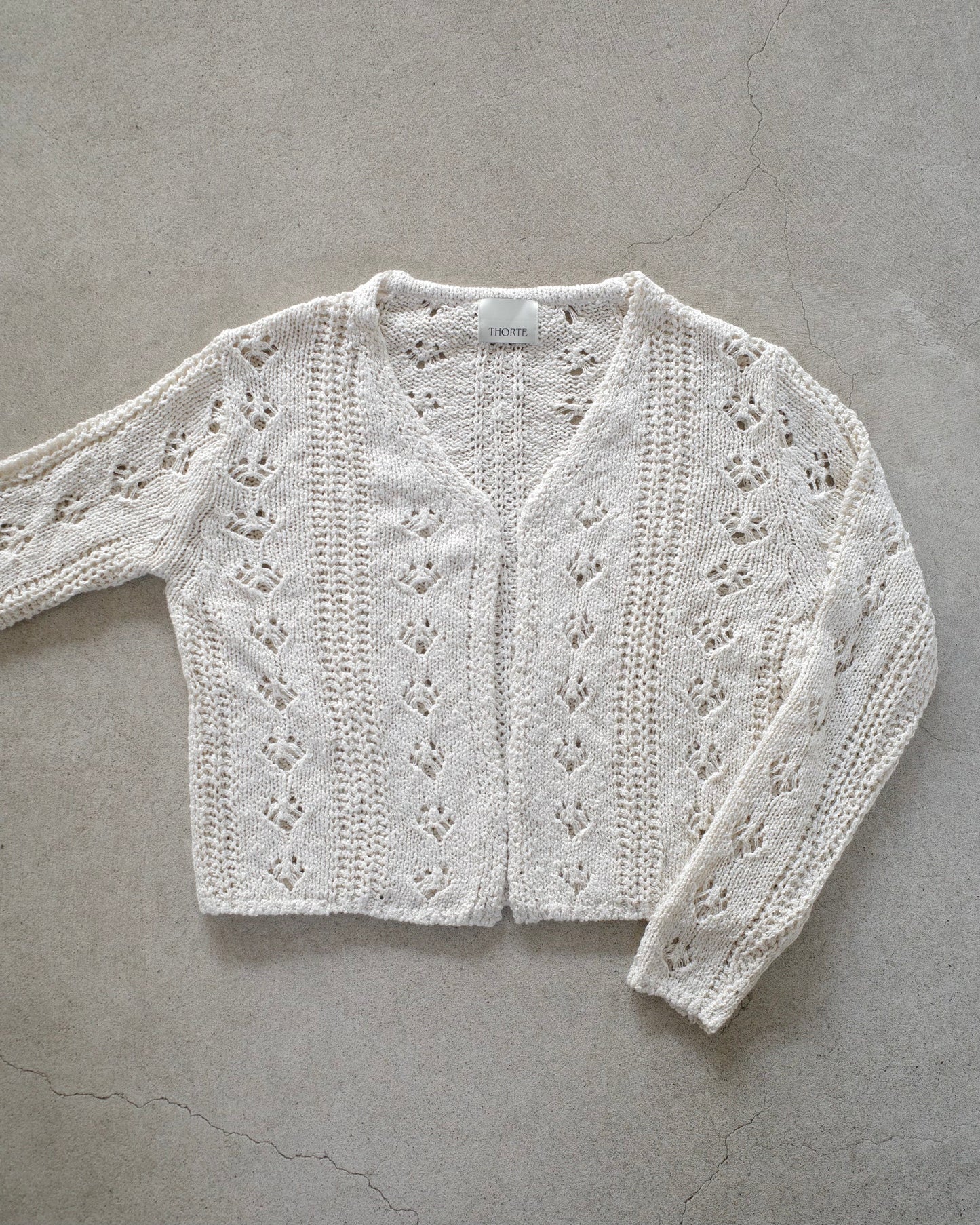 Crochet Linen Knit Cardigan