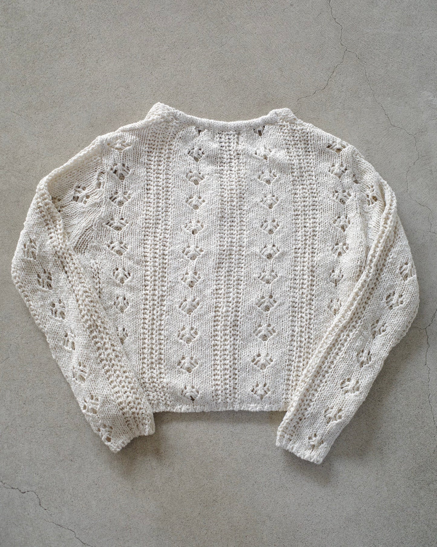 Crochet Linen Knit Cardigan