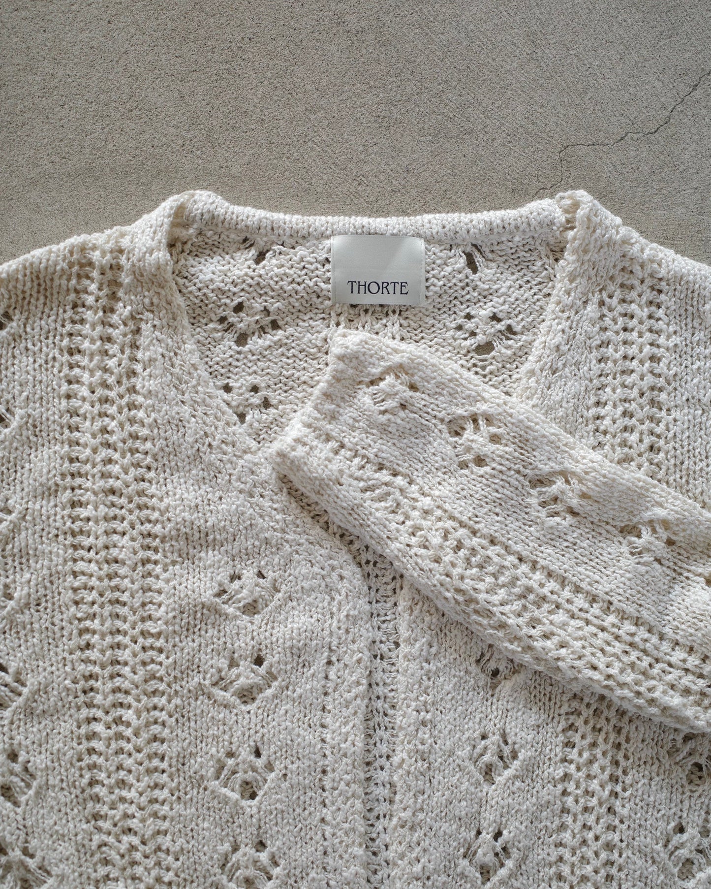 Crochet Linen Knit Cardigan