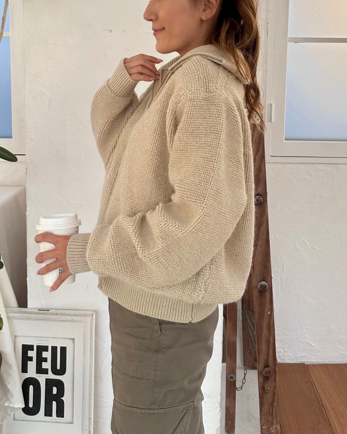 Wool Zip Knit