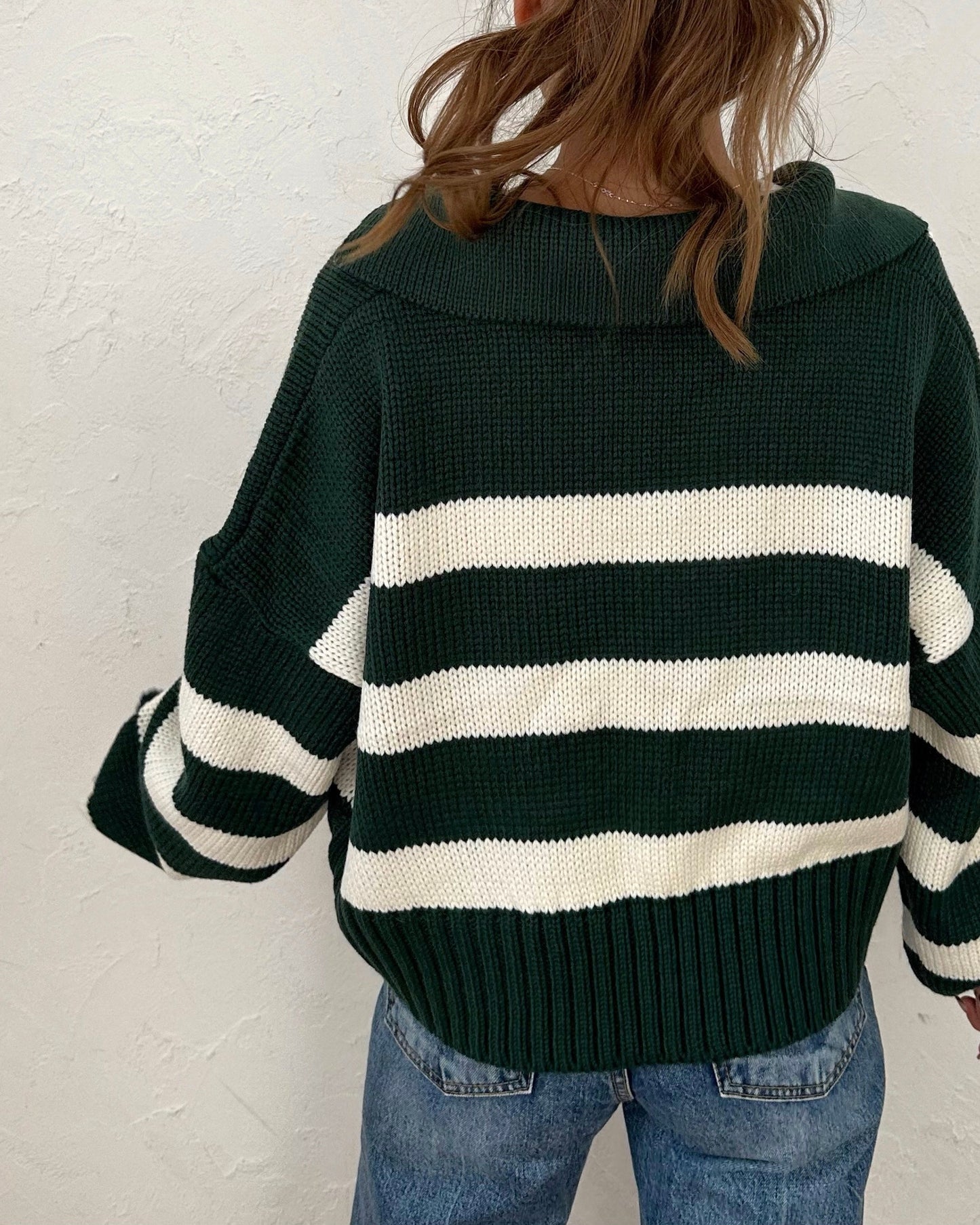 Collared Border Knit