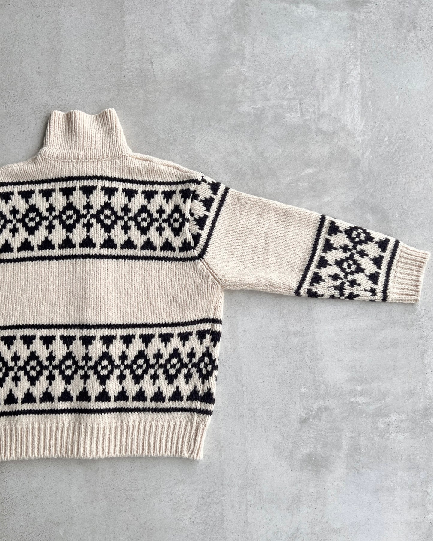 Wool Zip Knit Cardigan