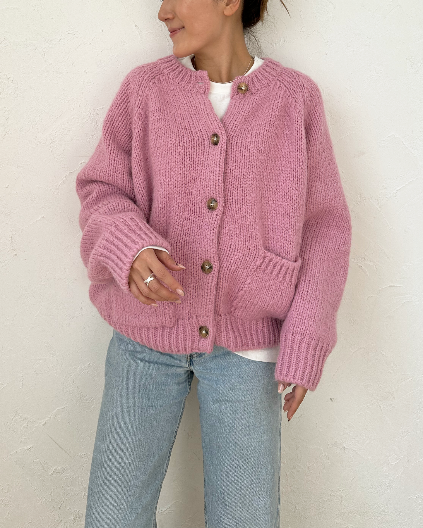 Wool Color Knit Cardigan