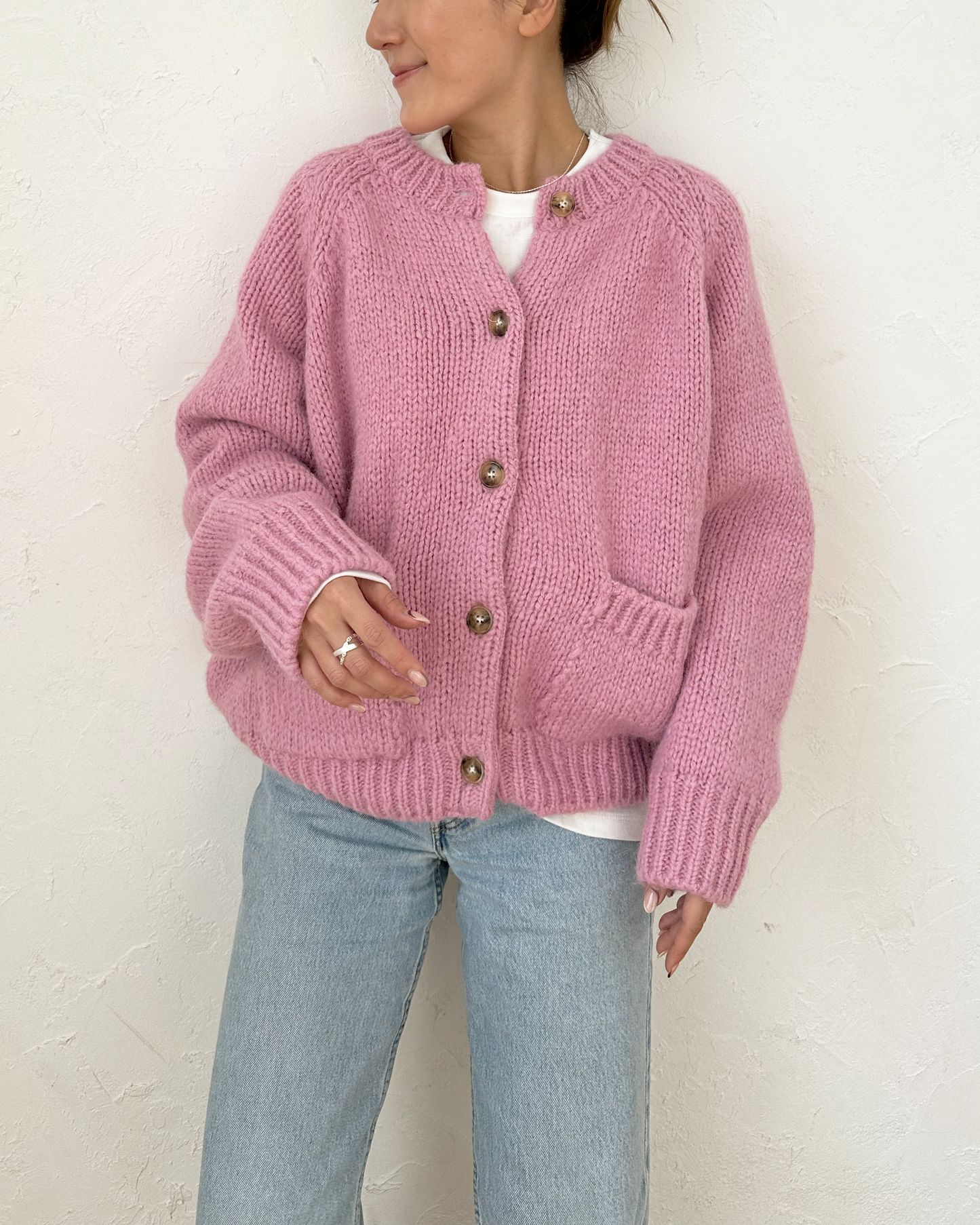 Wool Color Knit Cardigan