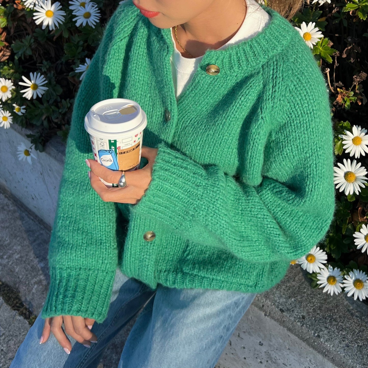 Wool Color Knit Cardigan