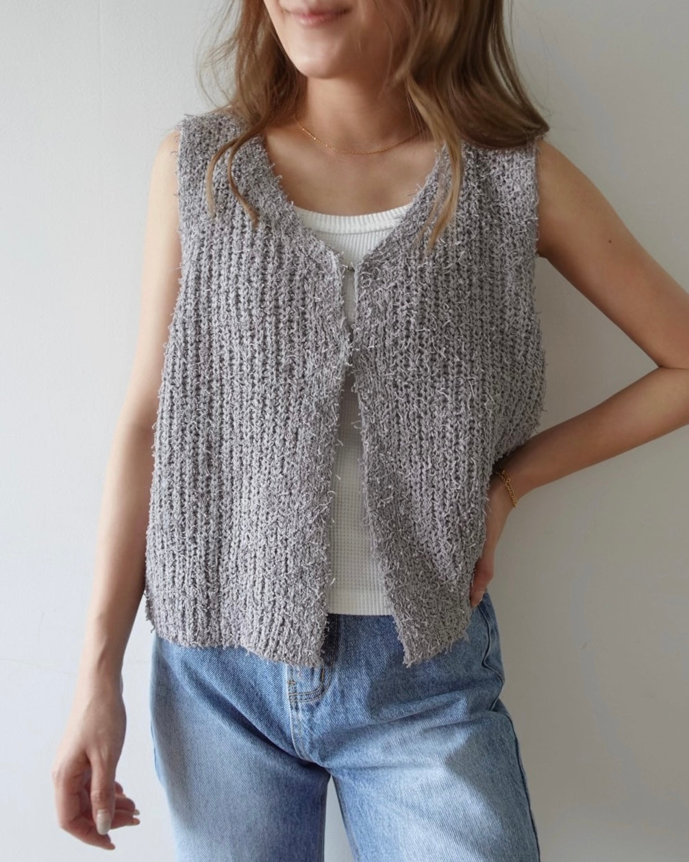Fringe Knit Vest