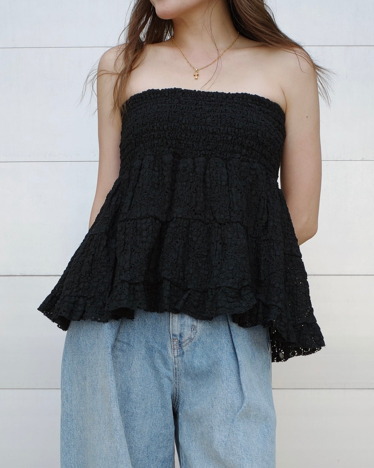 2way Cotton Lace Tops