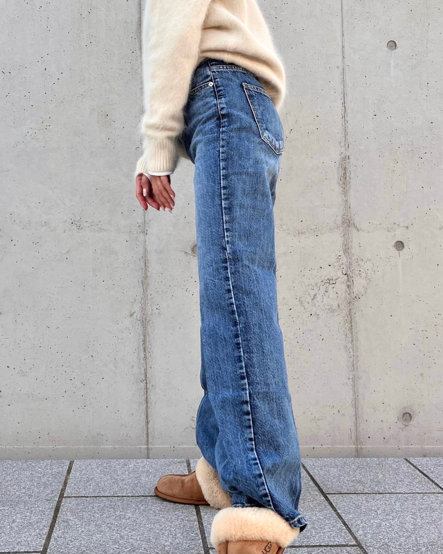 soerte Wide Straight Denim Pants size3 soerte Wide Straight Denim Pants size3