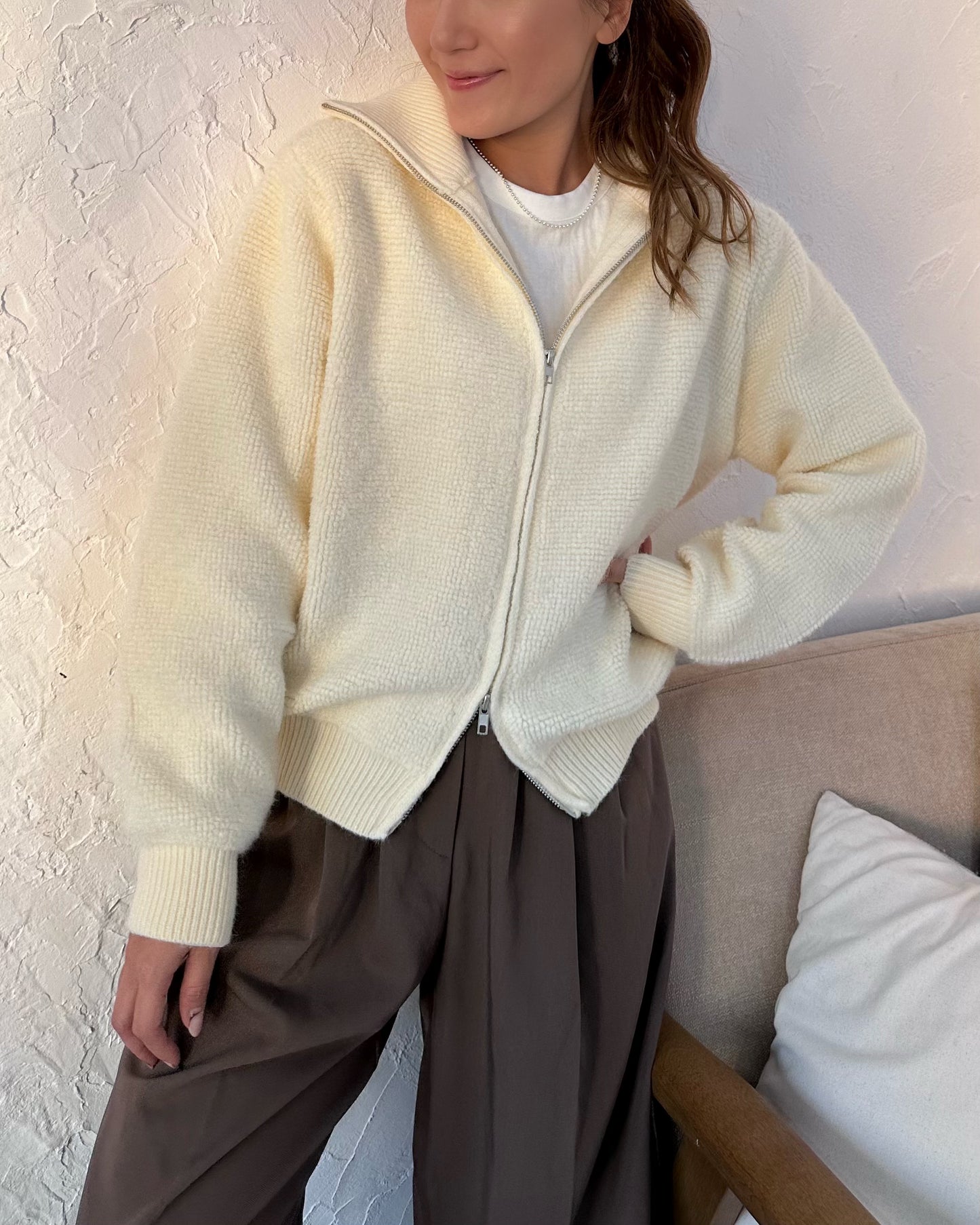 Wool Zip Knit